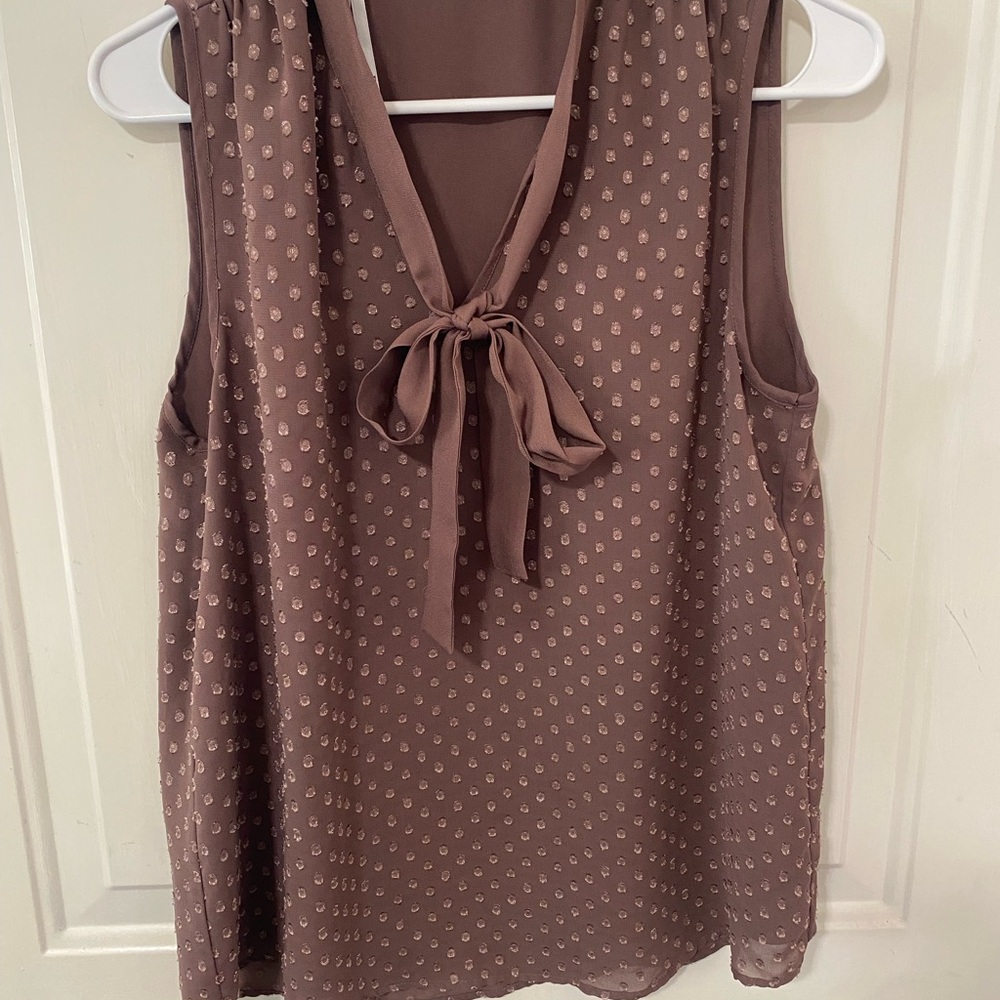 Elegant Dusty Mauve Sleeveless Top